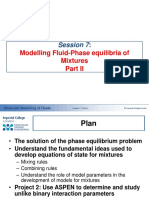 Modelling Fluid-Phase Equilibria of Mixtures: Session 7