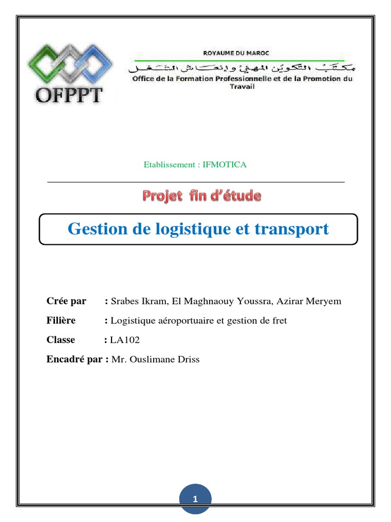 Modele De Procuration Pour Conduire Une Voiture Au Maroc Rapport Gestion de Logistique-1 | PDF | Transport | Logistique