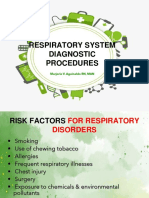 Respiratory System Diagnostic Procedures: Marjorie V. Aguinaldo RN, MAN