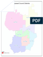 2020 Proposed Council Districts Map With Councilmembers Residence Plotted Population