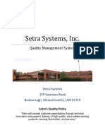 Setra's Quality Policy and Management System