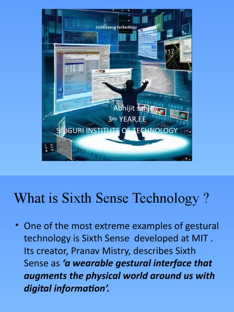 Sixth Sense Technology Overview | PDF | Computers