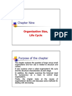 Chapter Nine: Organization Size, Life Cycle