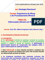 Deformação em Rochas: Strain, Comportamento e Fatores Condicionantes