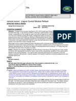 Technical Bulletin: Service Action: Engine Control Module Reflash