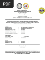 Sample Minutes and Resolution of Reverting Annual Budget For ...