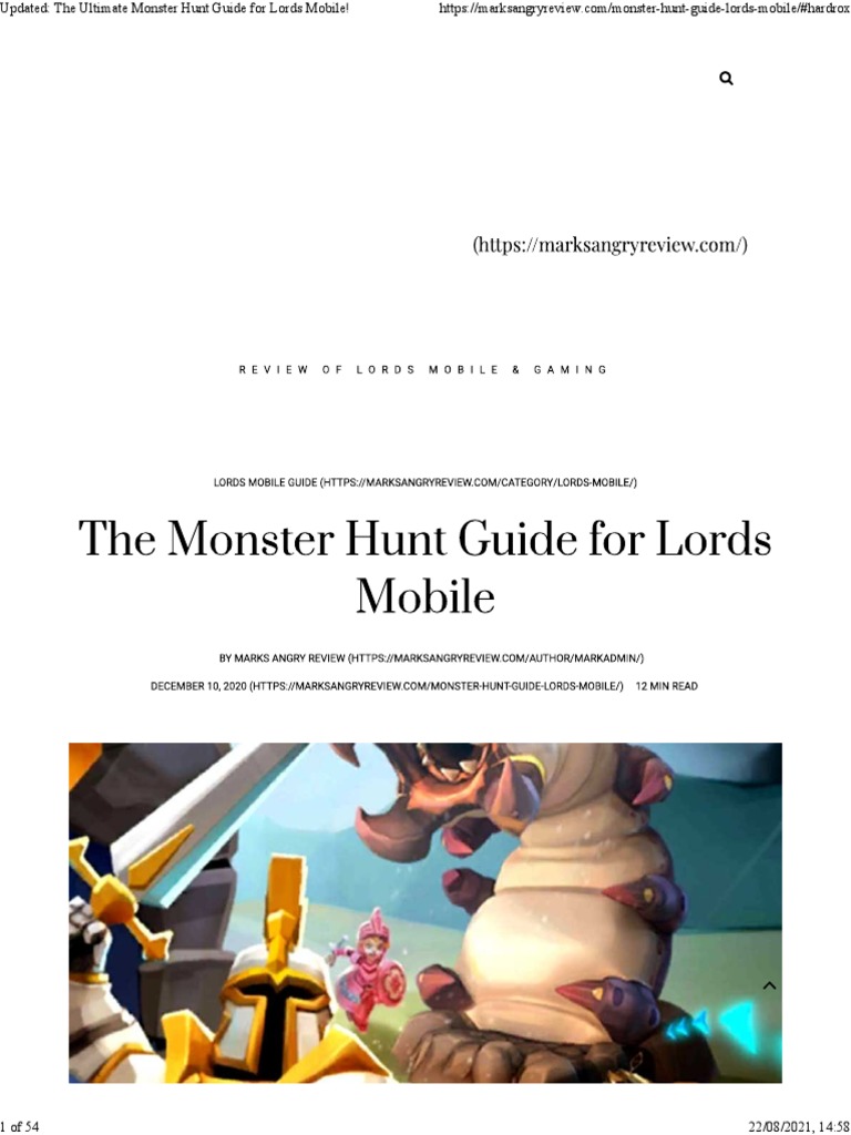 Updated: The Ultimate Monster Hunt Guide for Lords Mobile!