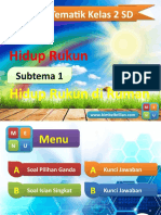 Soal Tematik Kelas 2 SD Tema 1 Subtema 1 Hidup Rukun Di Rumah