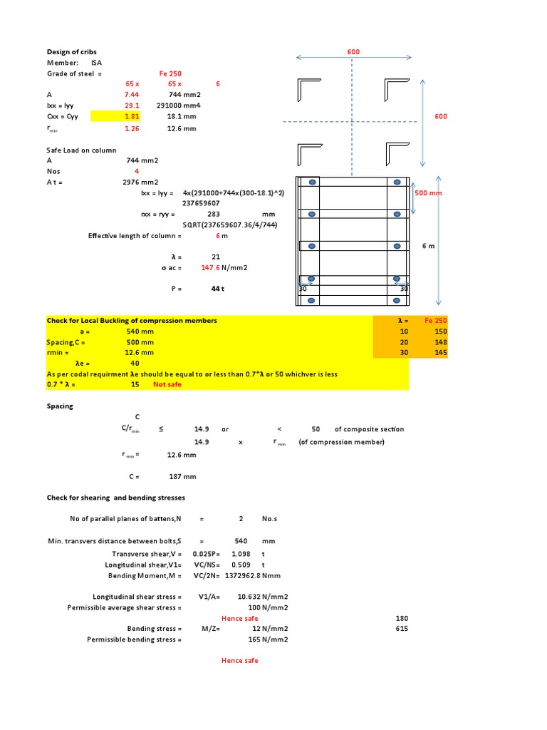 Crib Design and Structural Analysis | PDF | Bending | Stress (Mechanics)