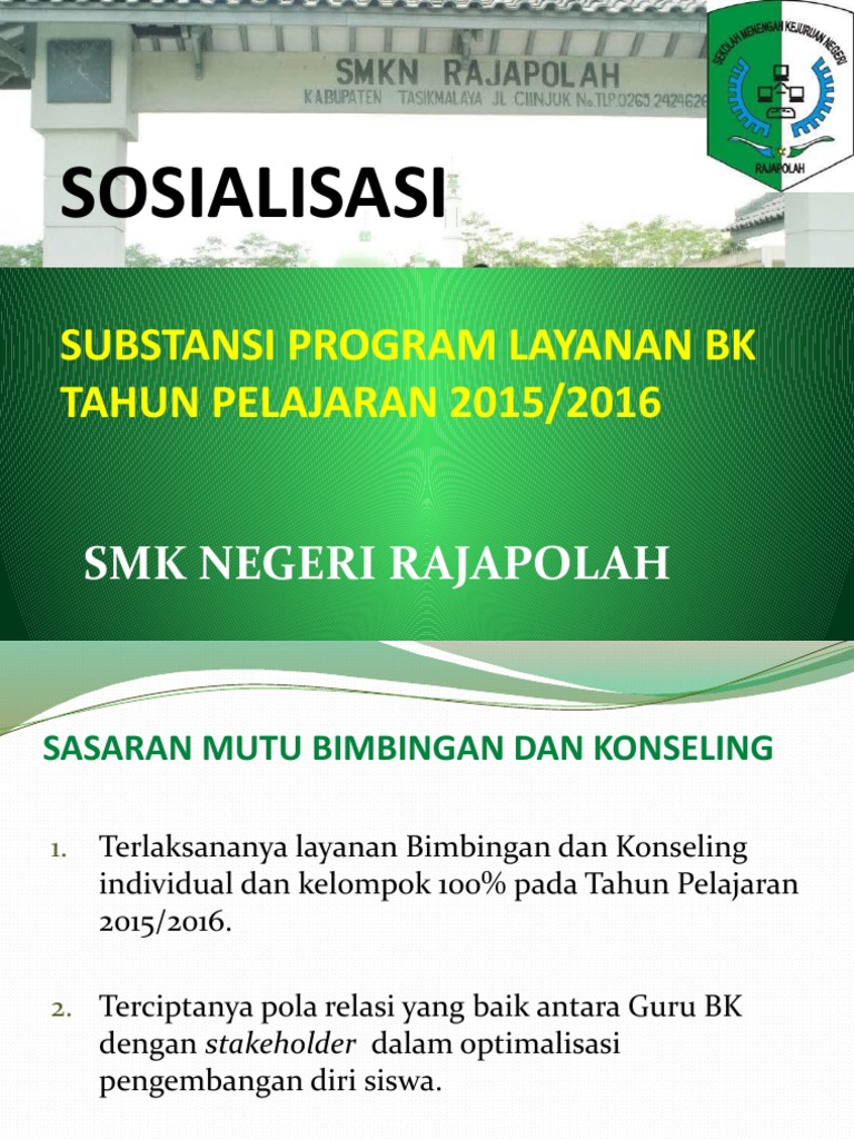 Program Layanan BK SMK 2015/2016 | PDF