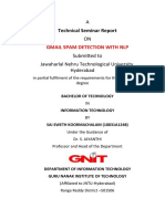 Gmail Spam Detection With NLP: Technical Seminar Report