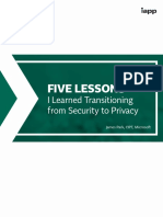 Five Lessons: I Learned Transitioning From Security To Privacy
