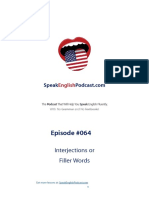 Episode #064: Interjections or Filler Words