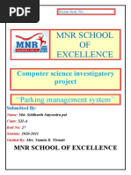 MNR School OF Excellence: "Parking Management System"