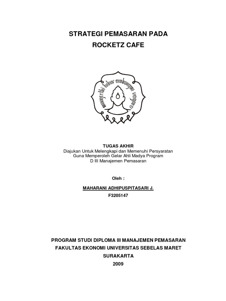 Strategi Pemasaran Pada Rocketz Cafe | PDF | Bisnis