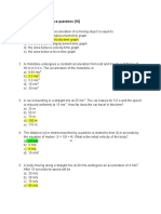 Rectilinear Motion Test Sep 21