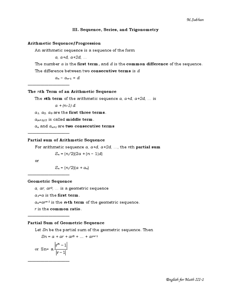 A, A+d, A+2d, : NTH Term of The Arithmetic Sequence A, A+d, A+2d, Is ...