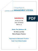 Hospital Management System: A Project Report On