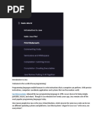 Introduction To Java