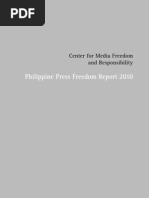 Download CMFR Philippine Press Freedom Report 2010 by Center for Media Freedom  Responsibility SN54500991 doc pdf