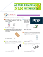 Resolución de Problemas Con Decimales para Tercero de Primaria