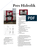 Mesin Pres Hidrolik Mekanisme dan Prosedur