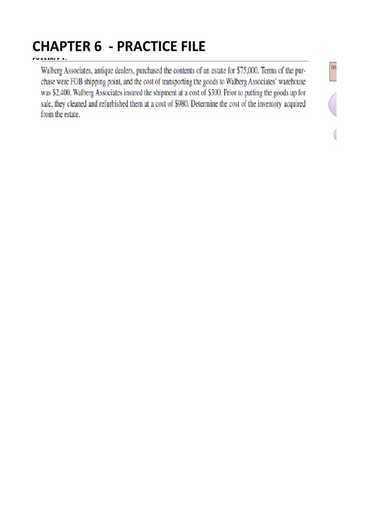 Chapter 6 - Practice File Supporting Lecture Notes - Students | PDF