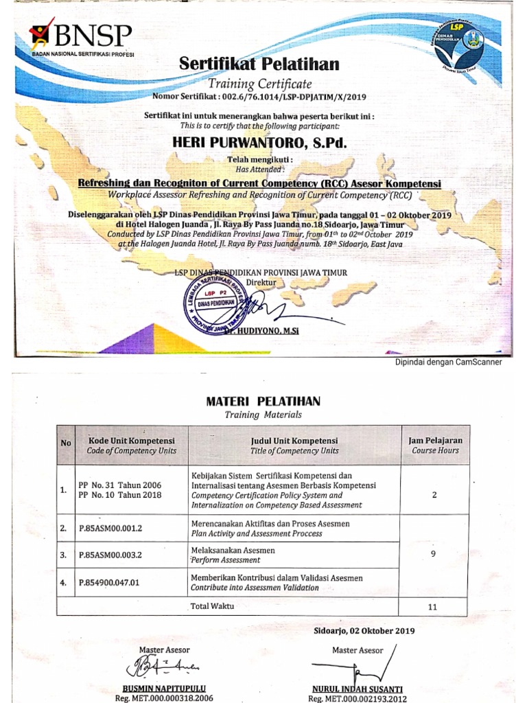 Refreshing Dan RCC Asesor | PDF