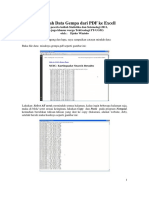 Memindah Data Gempa Dari PDF Ke Excell