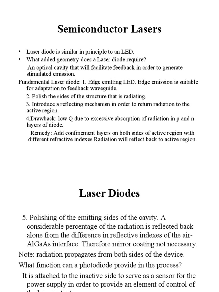 Laser Diode | PDF | Laser Diode | Laser
