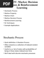 Stochastic Process - Markov Property - Markov Chain - Markov Decision Process - Reinforcement Learning - RL Techniques - Example Applications