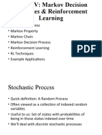 Stochastic Process - Markov Property - Markov Chain - Markov Decision Process - Reinforcement Learning - RL Techniques - Example Applications