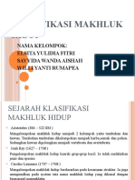 Klarifikasi Makhluk Hidup PPT Biologi Kelompok 8