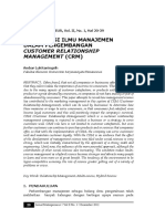 Kontribusi Ilmu Manajemen Dalam Pengembangan: Customer Relationship Management (CRM)