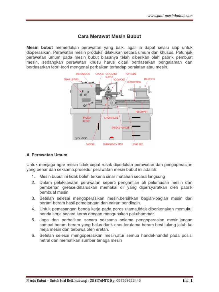 Cara Merawat Mesin Bubut