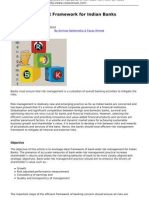 Risk Management Framework for Indian Banks