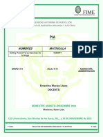 Nombres Matricula Carrera: Universidad Autónoma de Nuevo León Facultad de Ingenieria Mecanica Y Electrica