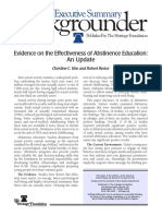 Evidence On The Effectiveness of Abstinence Education: An Update