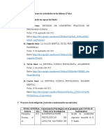 Informe de Actividades de Los Últimos 15 Días