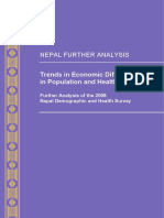 Nepal Further Analysis: Trends in Economic Differentials in Population and Health Outcomes