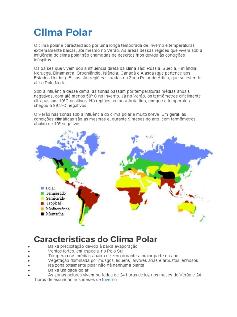 Clima Polar, PDF, Ártico