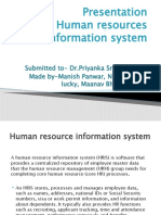 Presentation Topic-Human Resources Information System