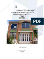 Reconocimiento técnico de edificación residencial en Tunja