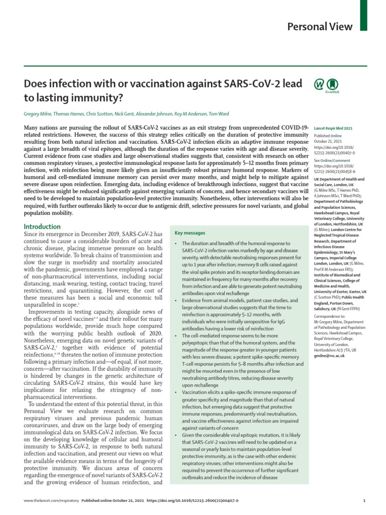 Lancet Covid PDF Interferon Immune System