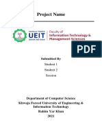 Format For Applied Projects