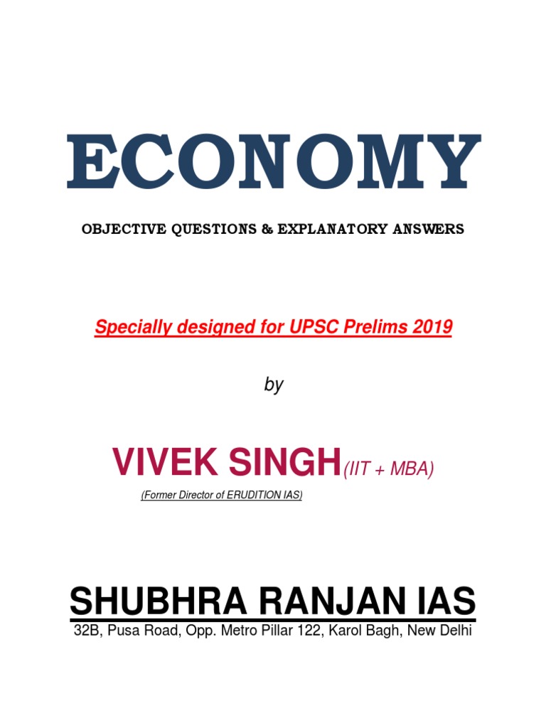 Economy Vivek Singh PDF Exchange Rate Purchasing Power Parity