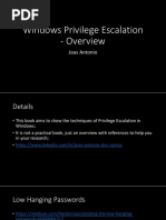 Windows Privilege Escalation - Overview