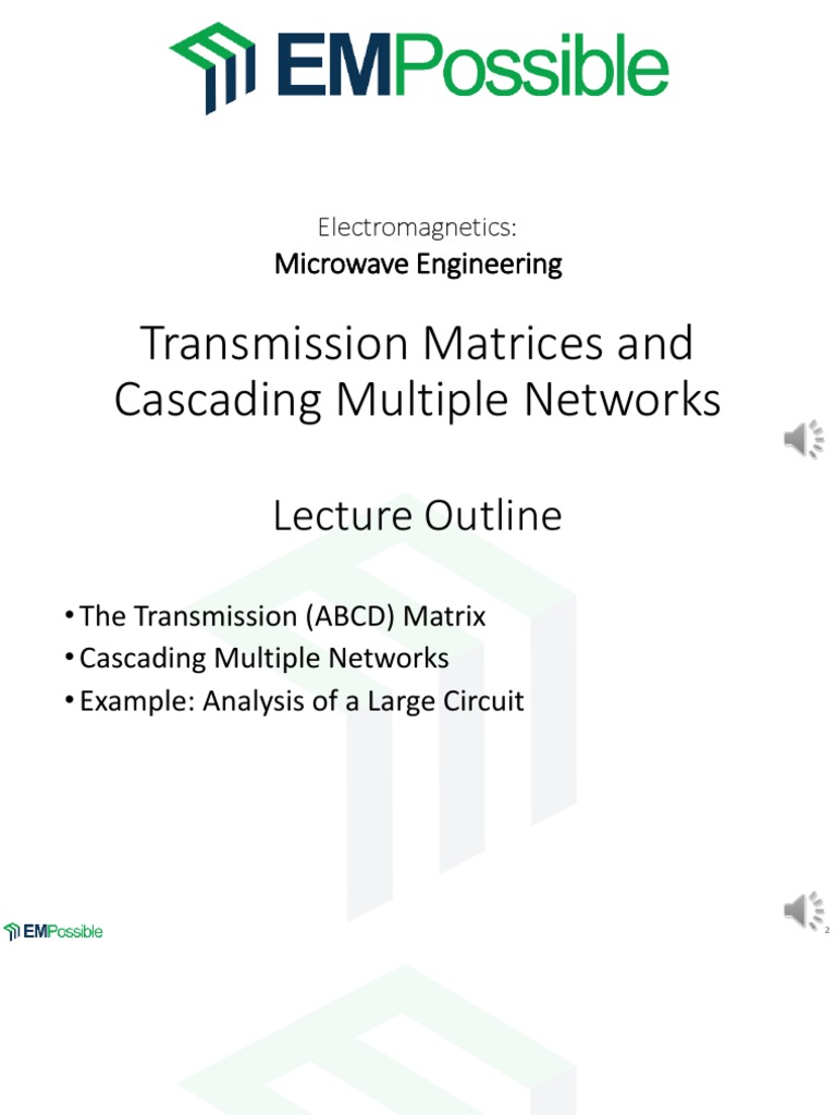 Microwave Engineering: ABCD Matrices | PDF | Telecommunications ...