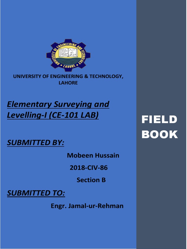 Surveying Field Book Example | PDF | Compass | Surveying