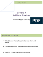 Analytical Chemistry Lecture on Acid-Base Titrations